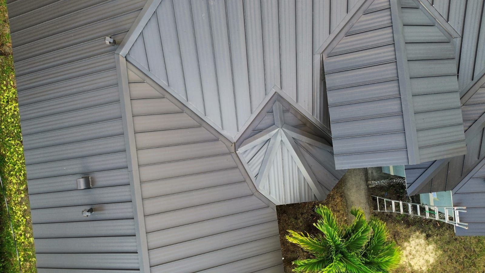 Finished standing-seam metal roof