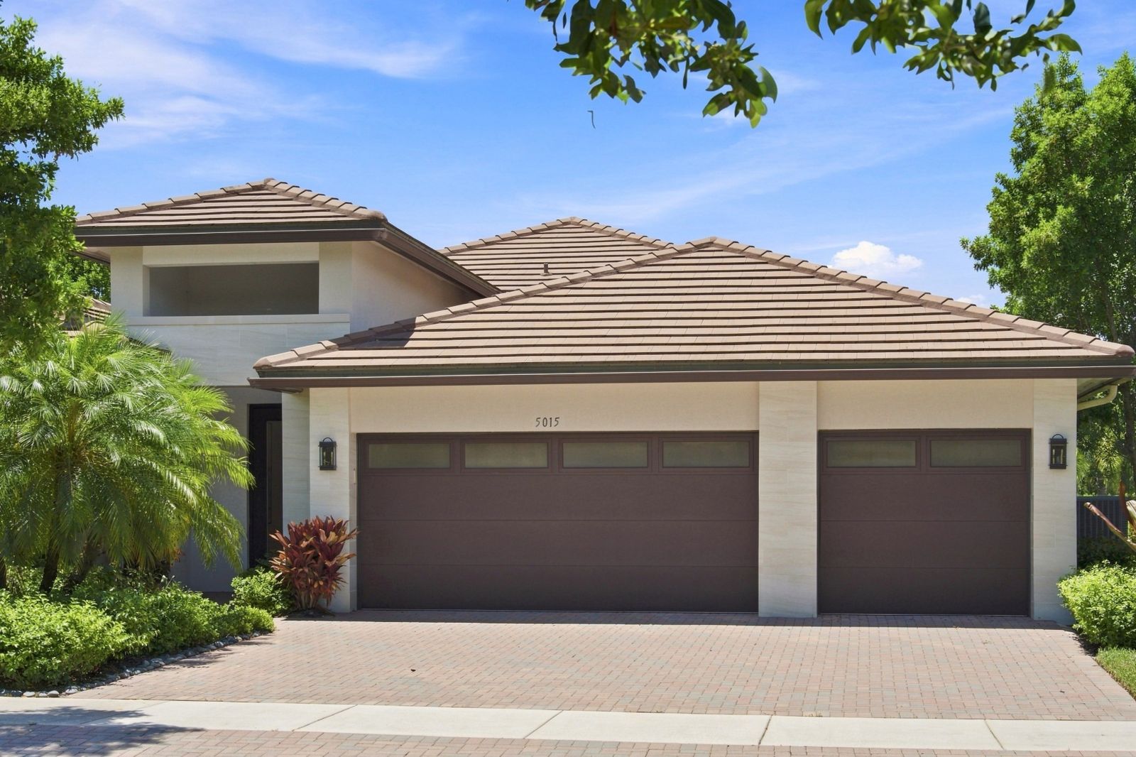 Finished tile roof on a residential home